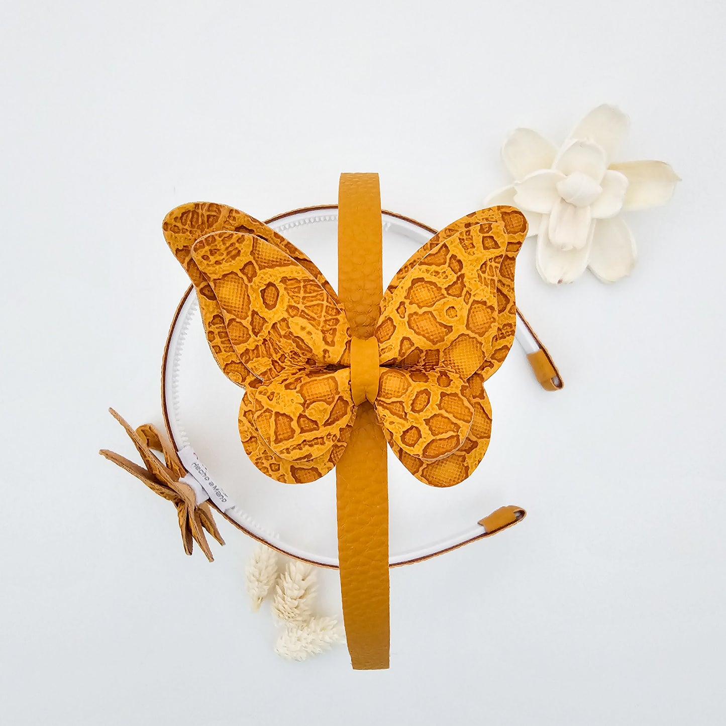 Diadema Mariposa otoñal mostaza
