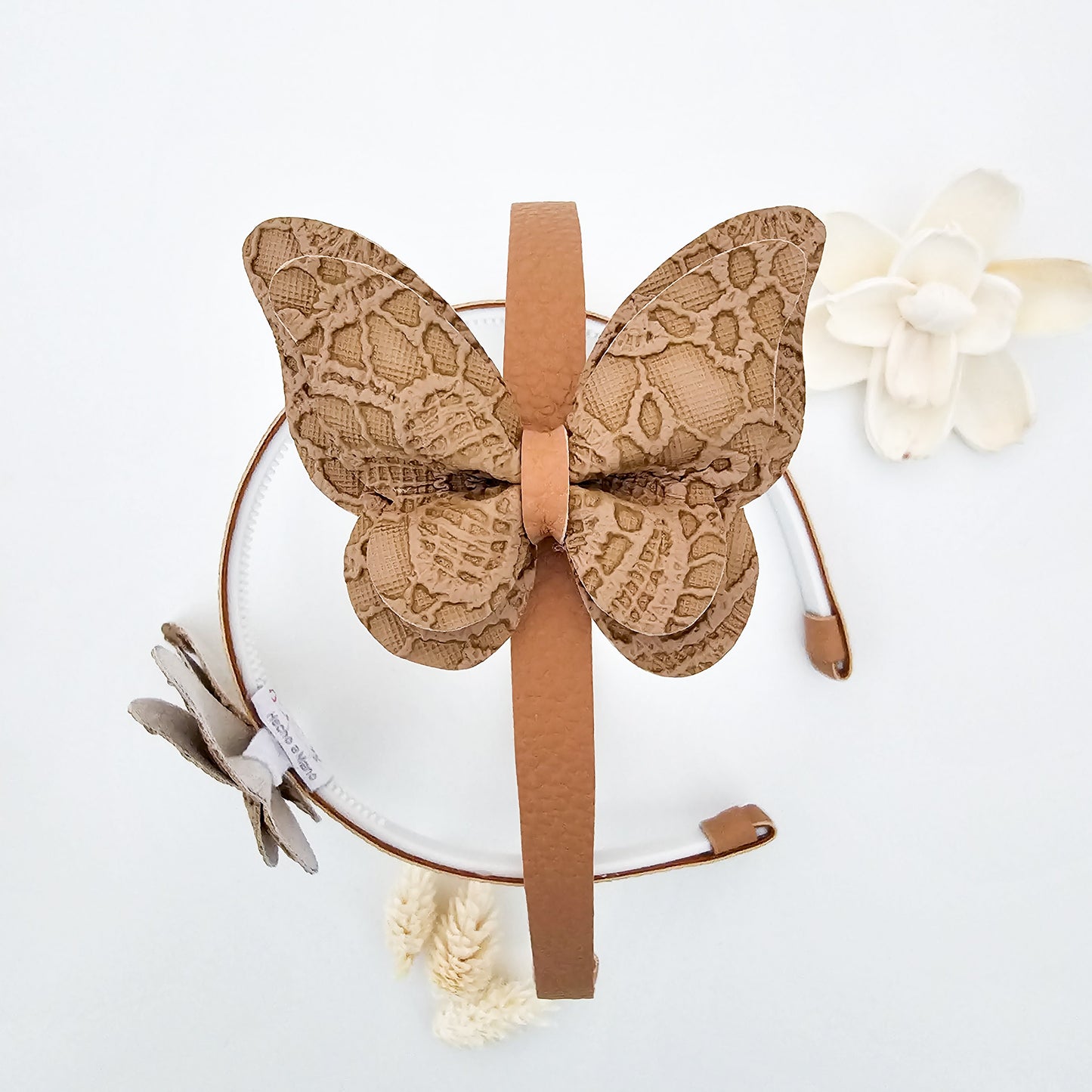 Diadema Mariposa otoñal café