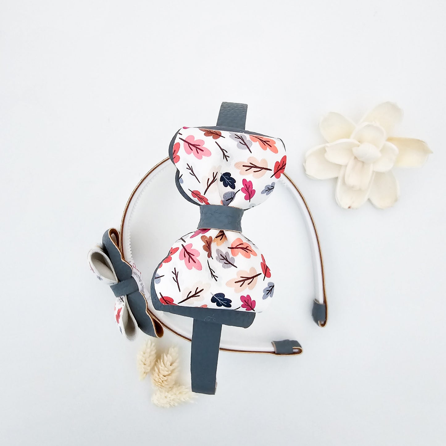 Diadema Caída de hojas azul