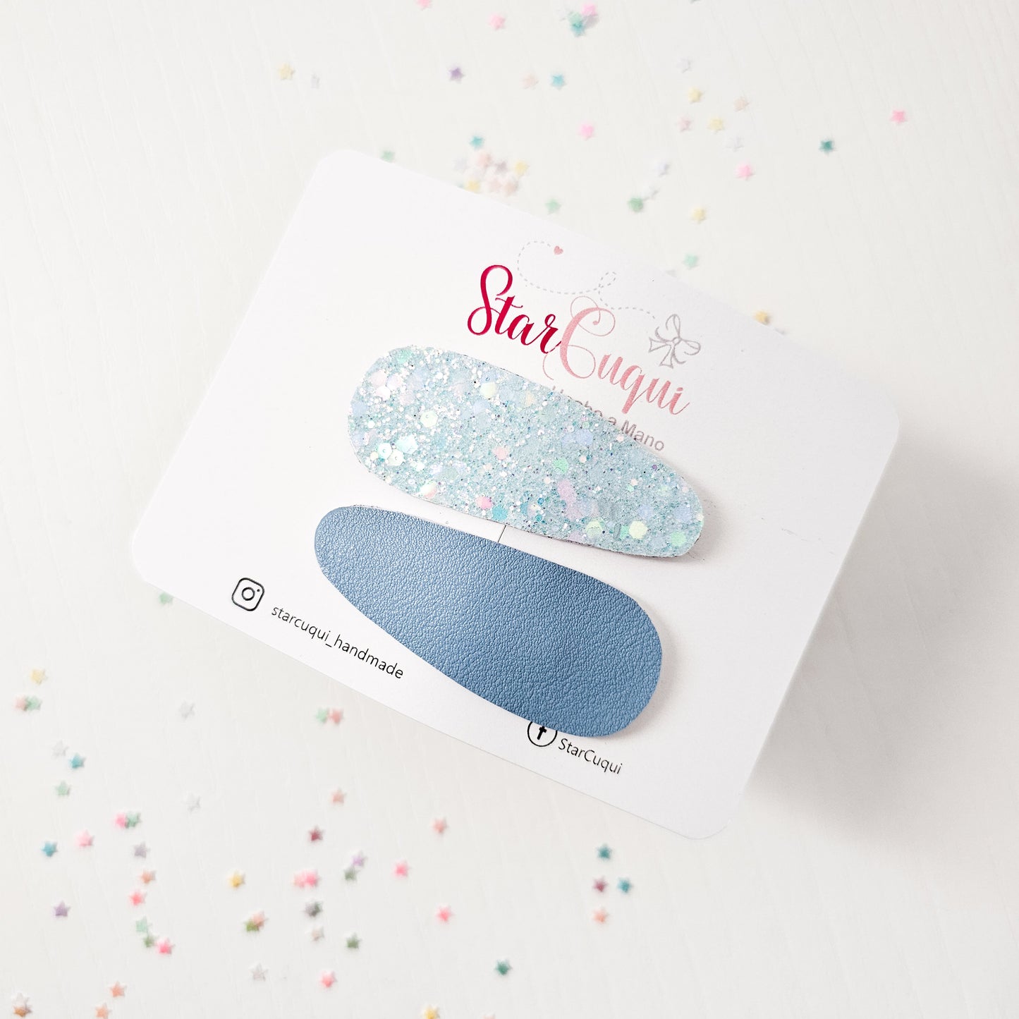 PACK Clip Brillo azul