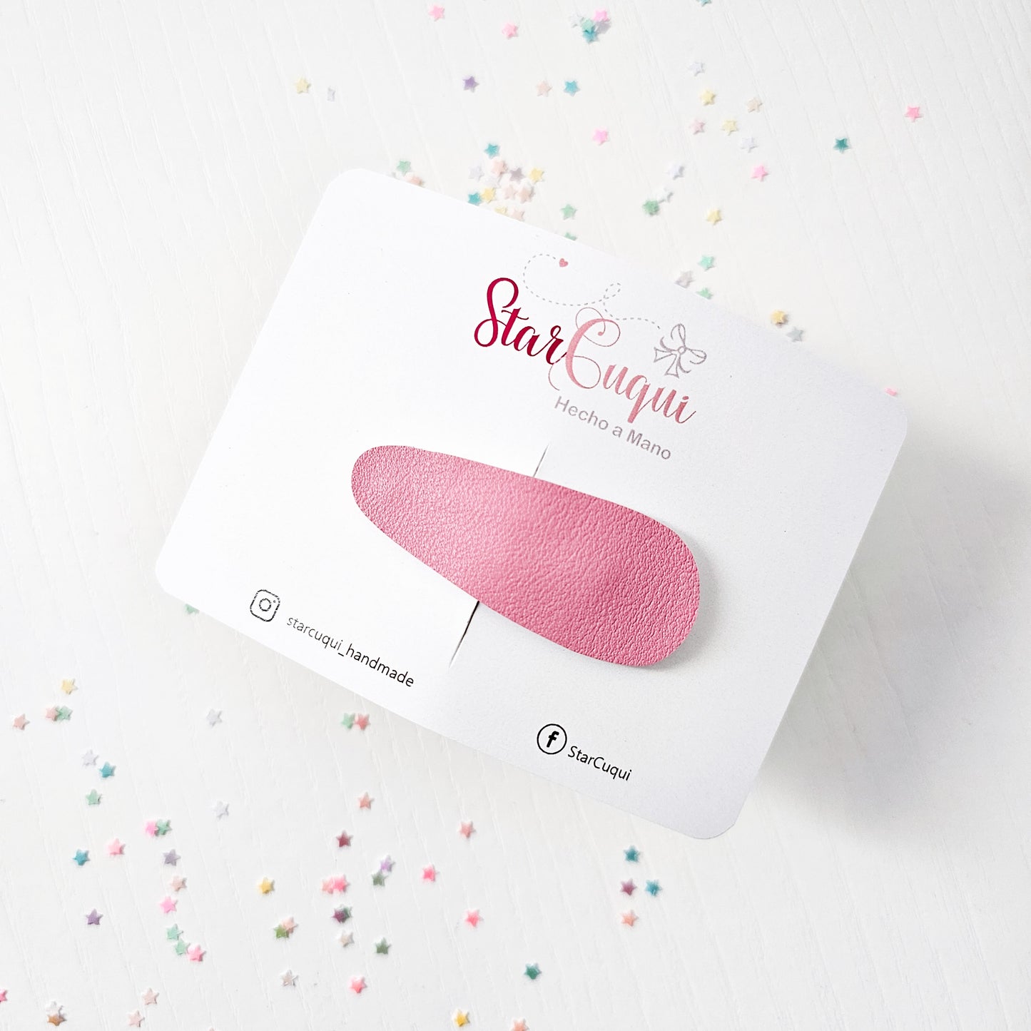 Clip Polipiel rosa