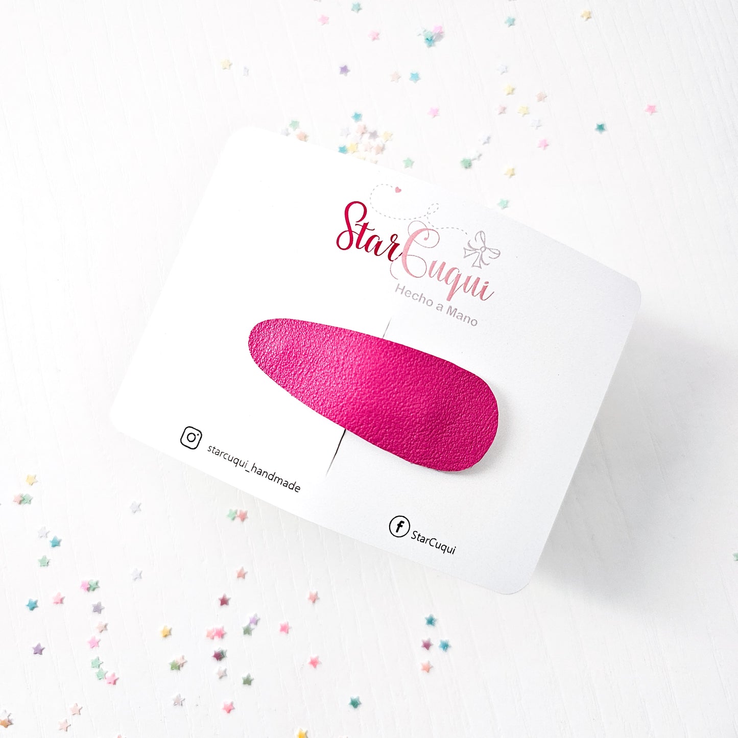 Clip Polipiel fuscia