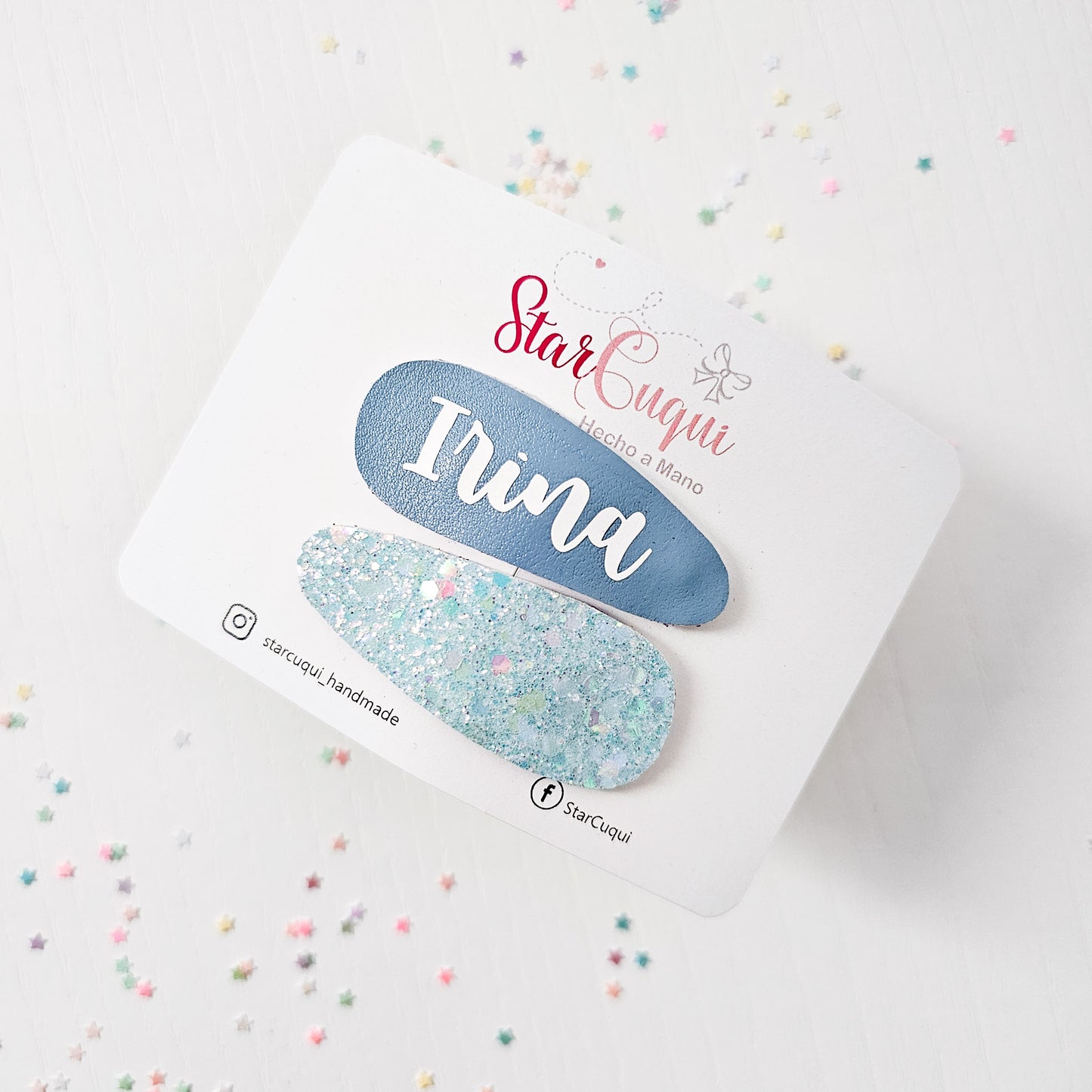 PACK Clip Personalizado Brillo azul