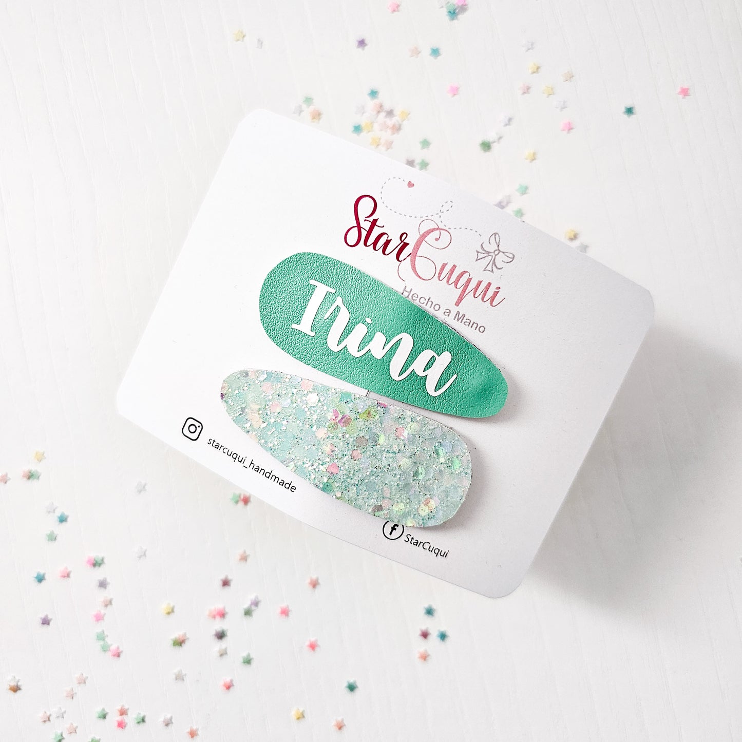 PACK Clip Personalizado Brillo menta