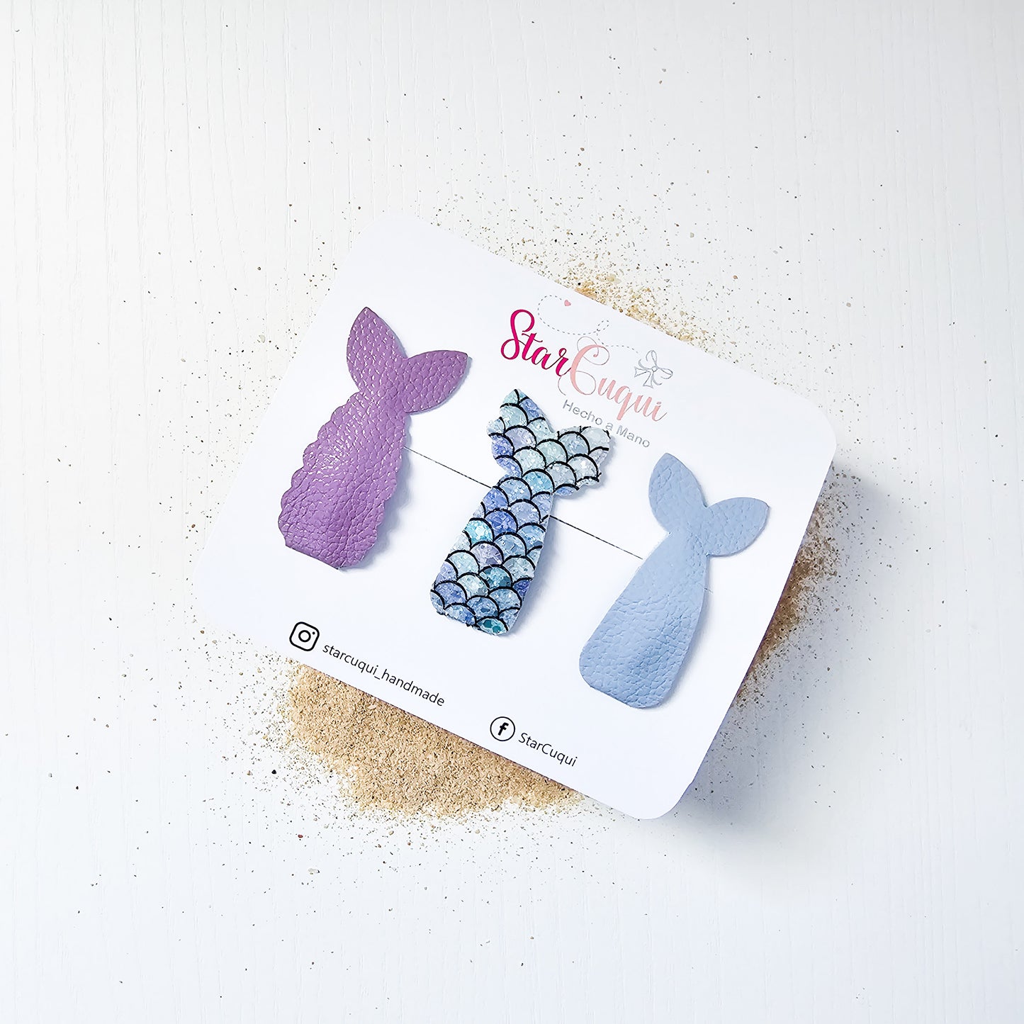 PACK Clip sirenas tonos azul