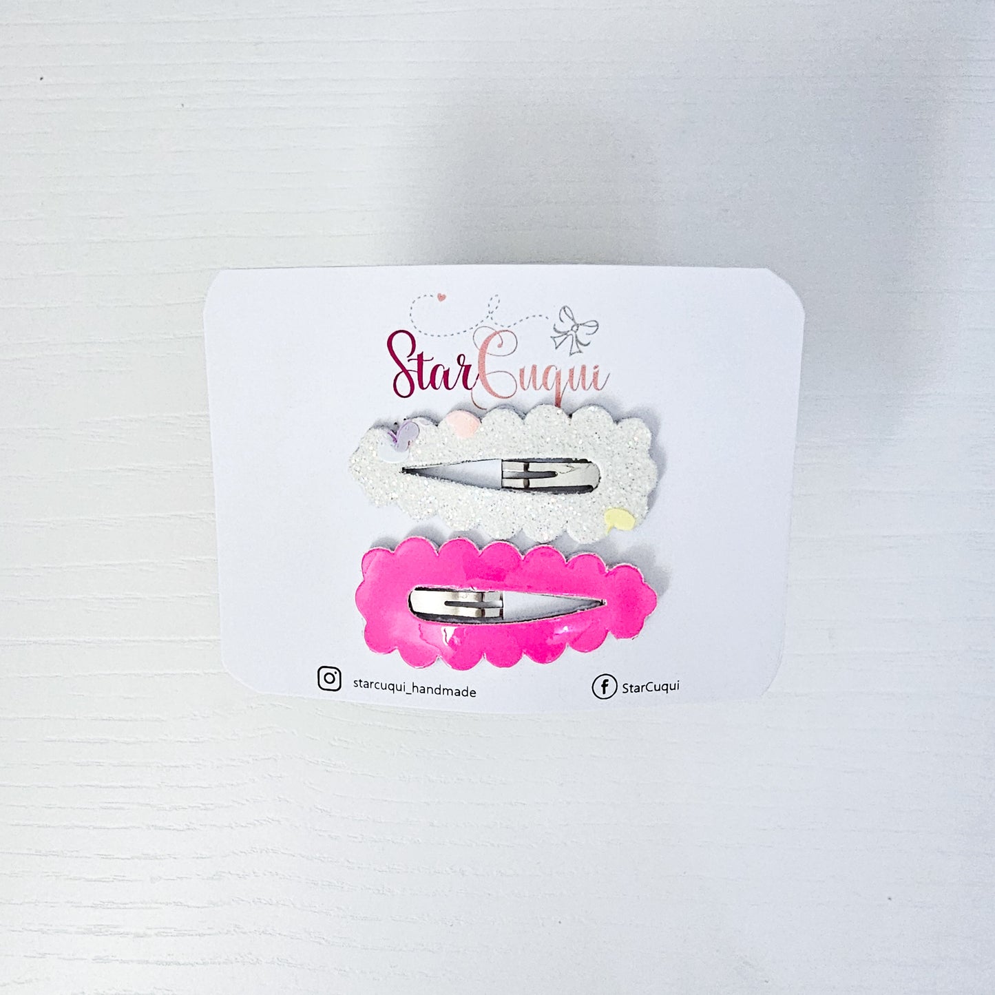 PACK Clip Corazones al Sol rosa