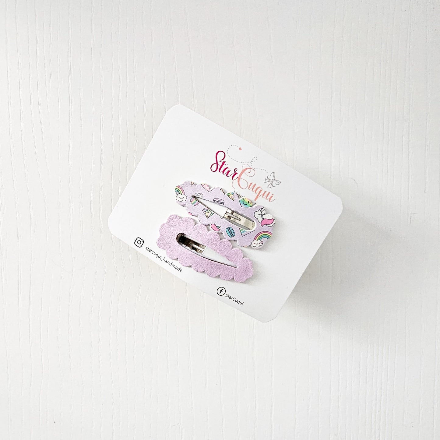 PACK Clip Unicornio malva