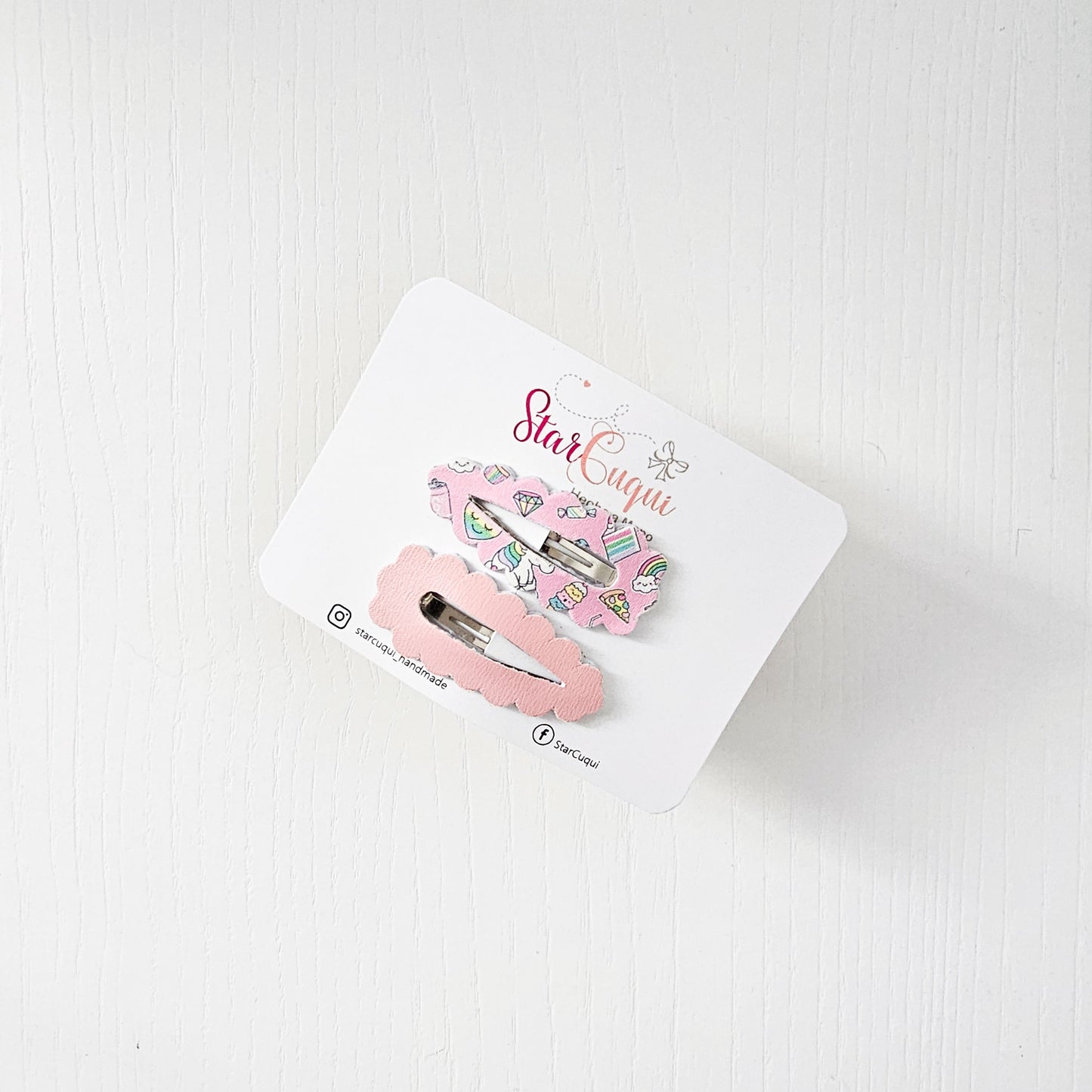 PACK Clip Unicornio rosa