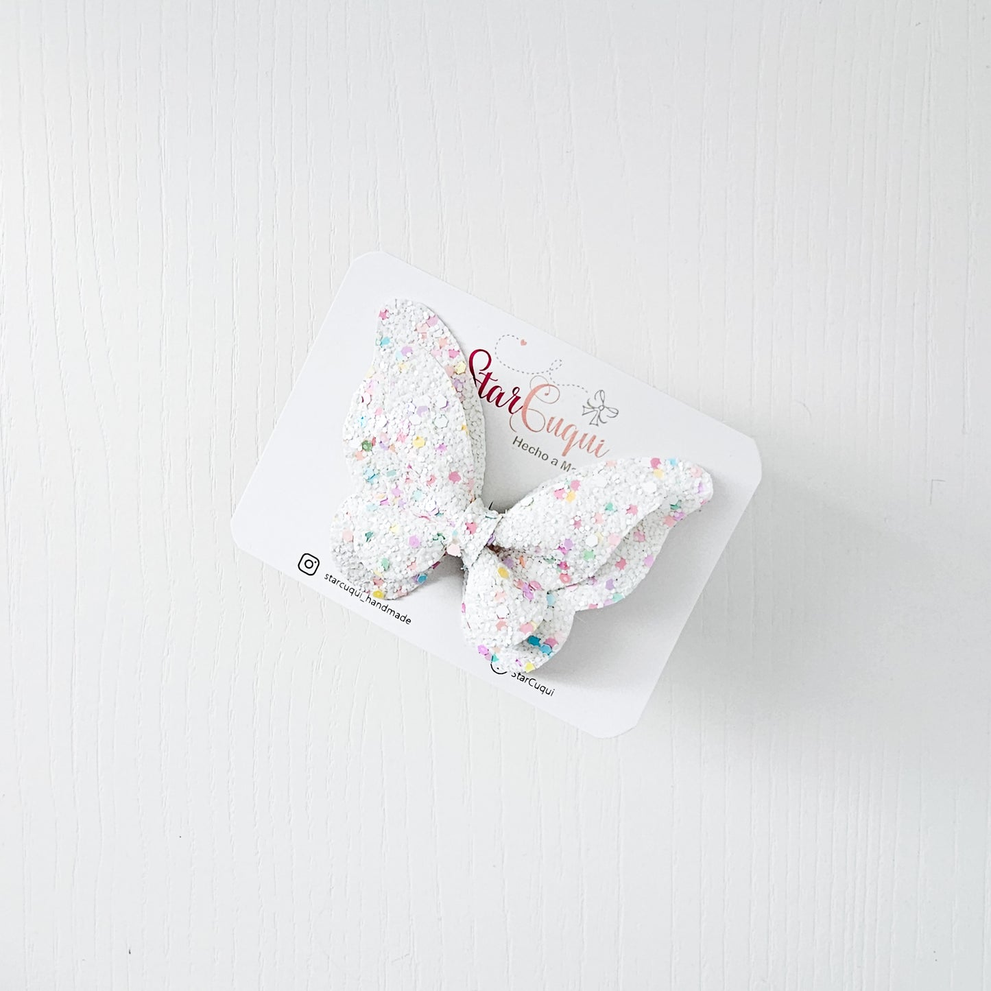 Mariposa Confeti blanco