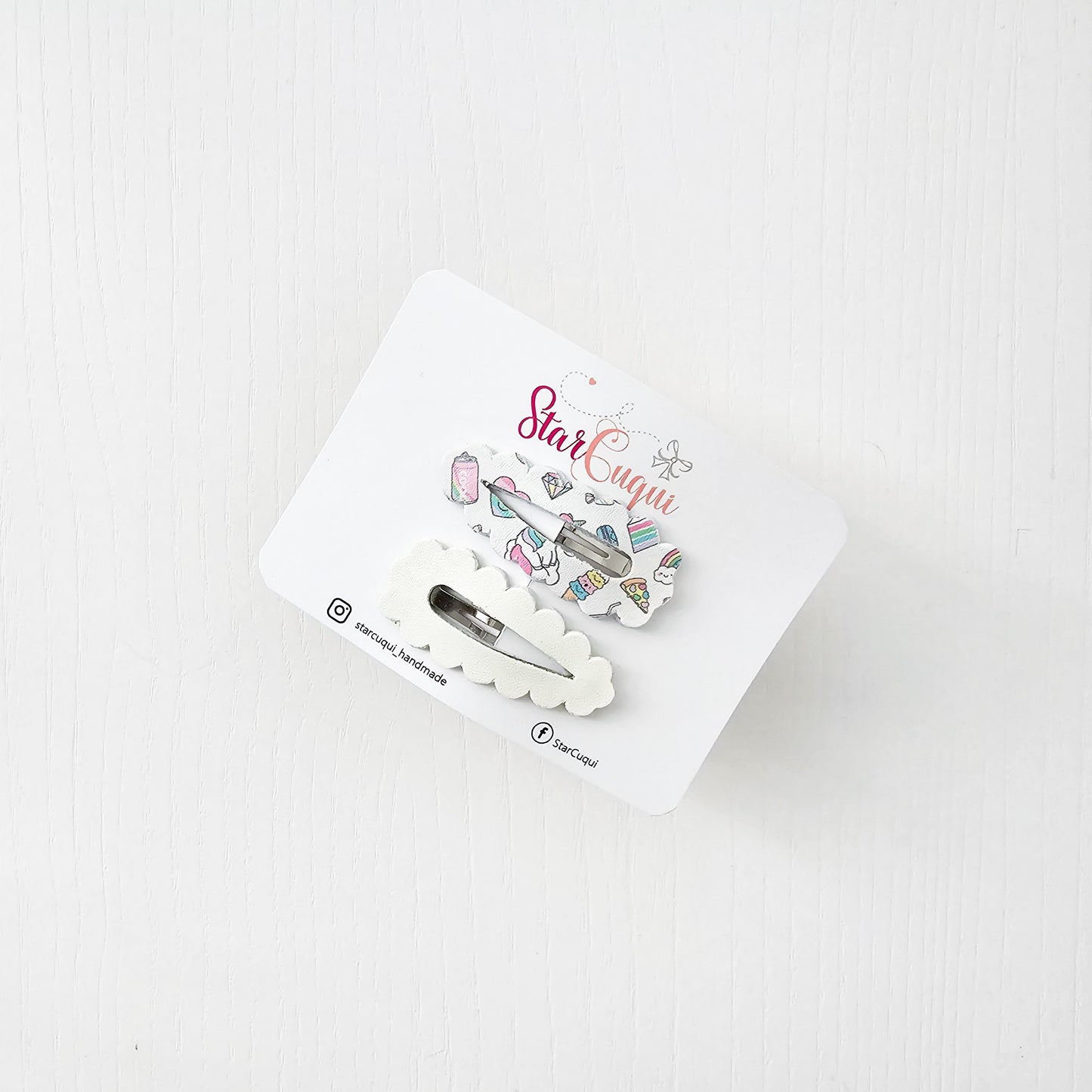 PACK Clip Unicornio blanco
