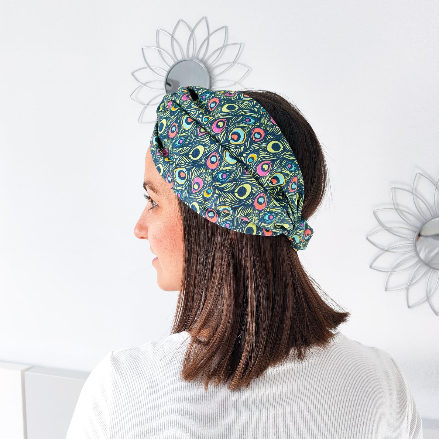 Bandana mujer plumas