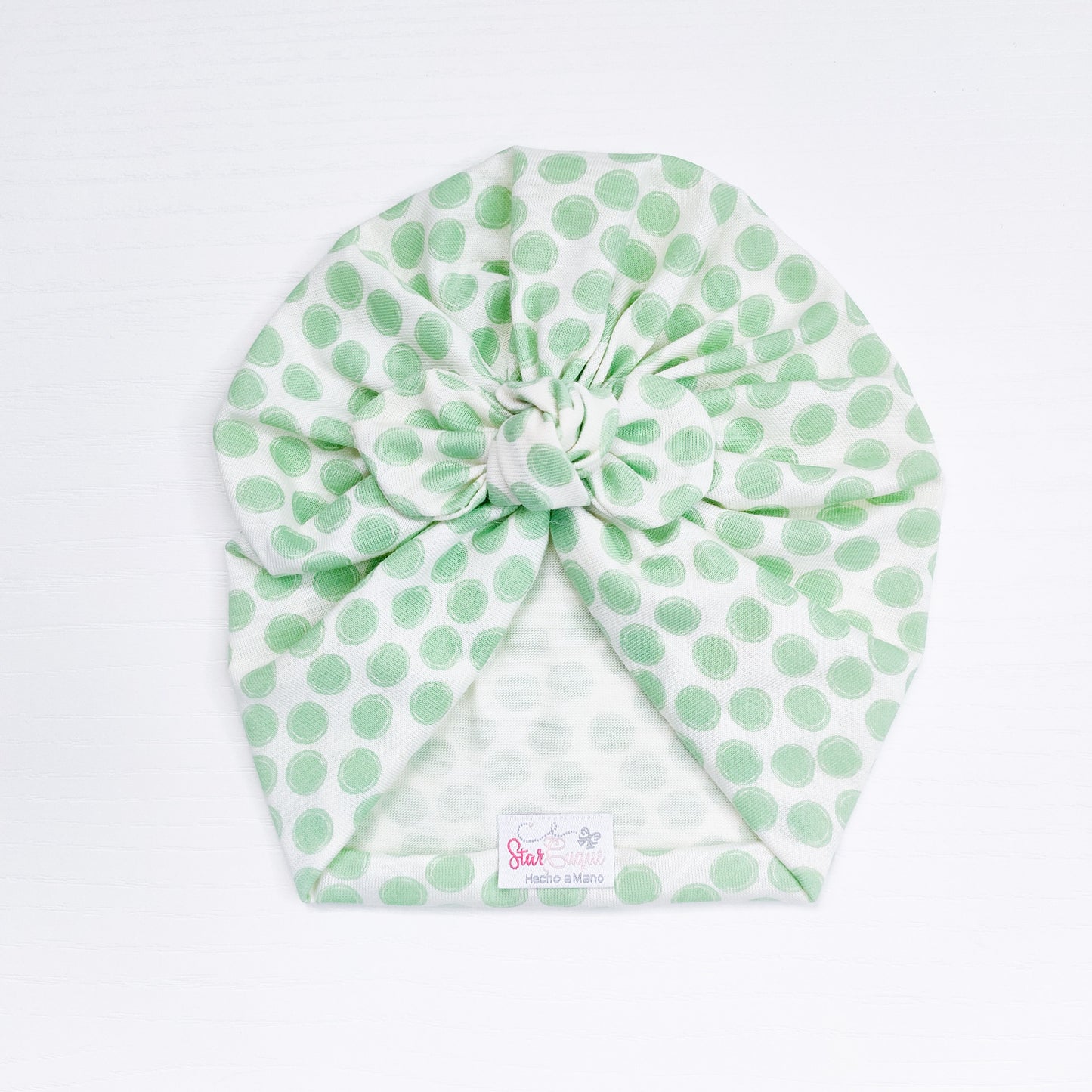 Turbante puntos verde