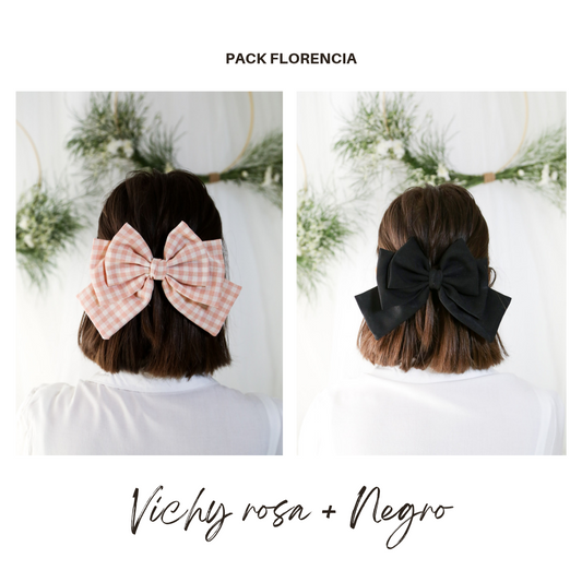 PACK Florencia otoño Vichy rosa+negro