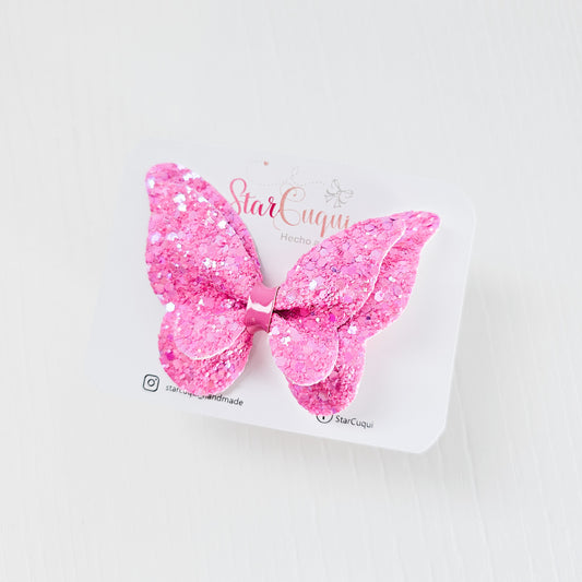 Mariposa encantada rosa