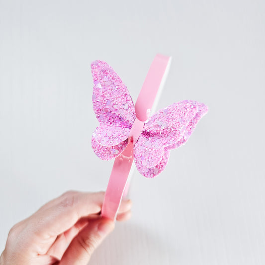 Diadema Mariposa encantada blush