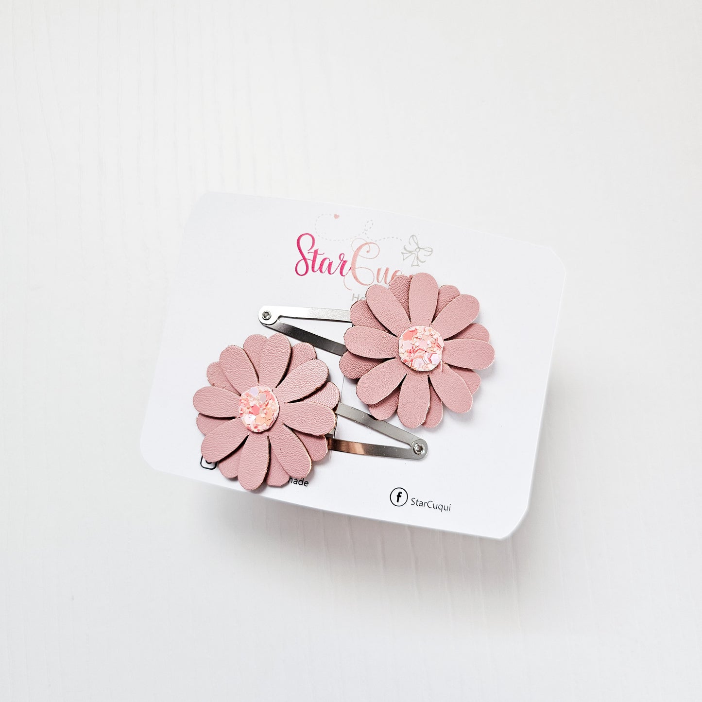 Pack clip Flor de hada melocotón