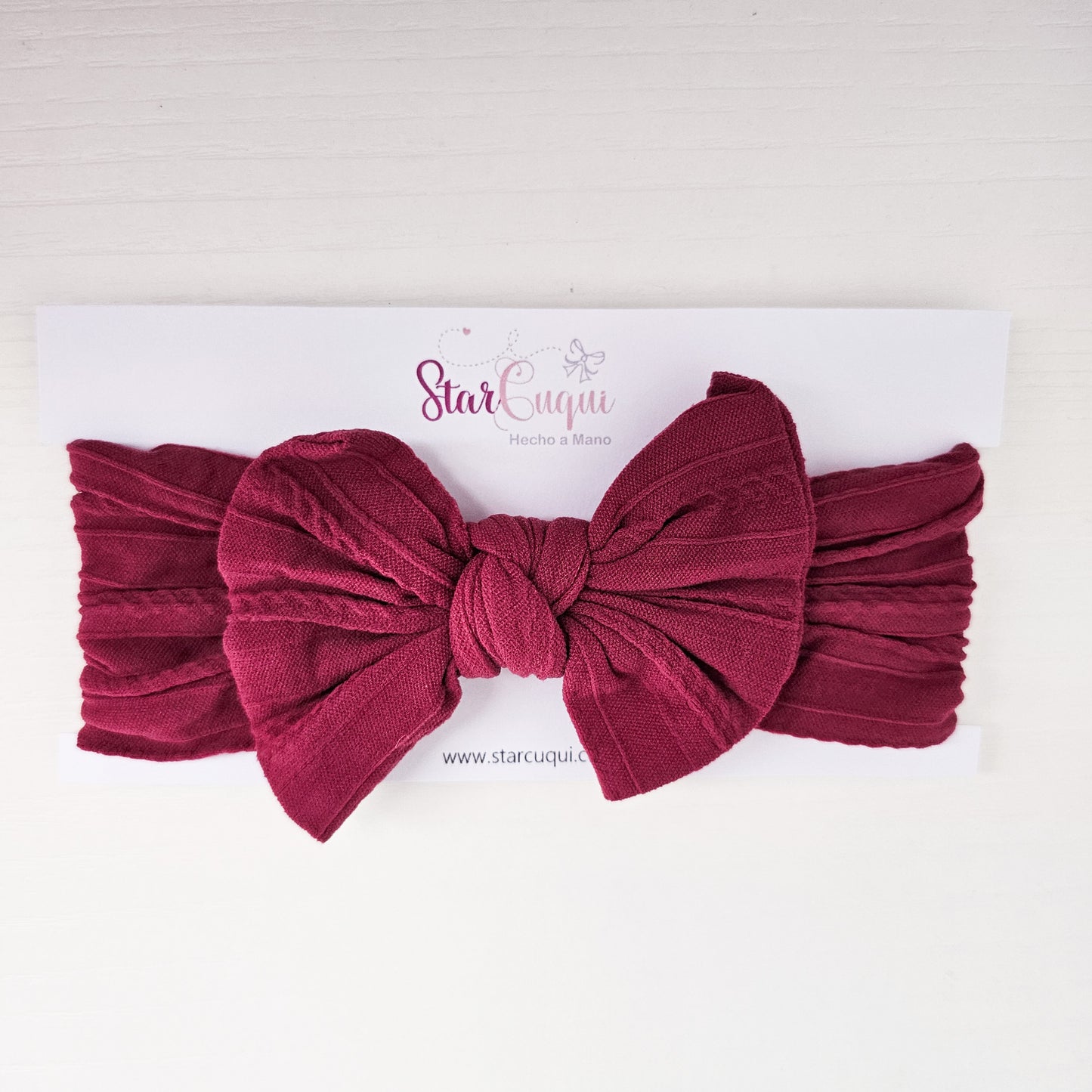 Diadema LAZO Burdeos