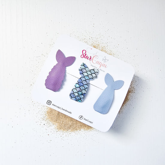 PACK Clip sirenas tonos azul