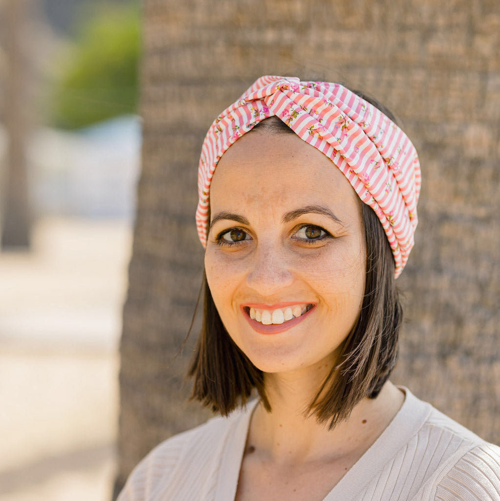 Bandana líneas rosa