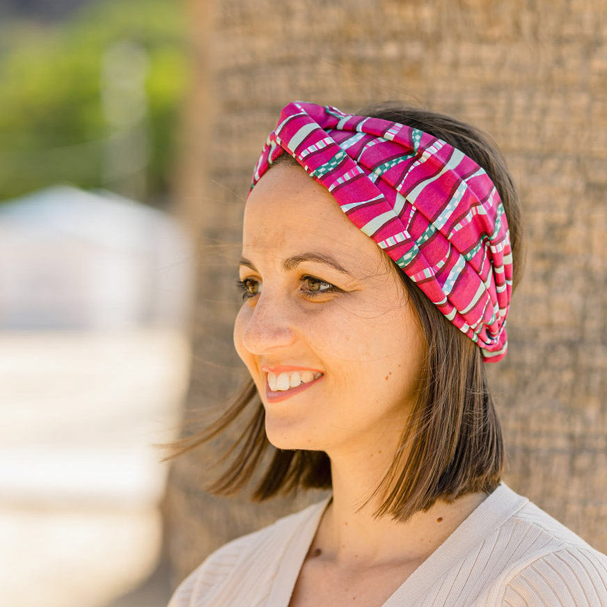 Bandana ondas fuscia