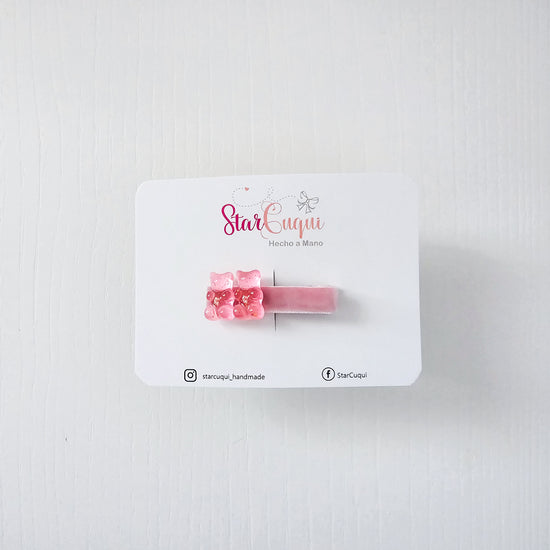 Pinza oso rosa