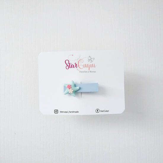 Pinza estrella azul