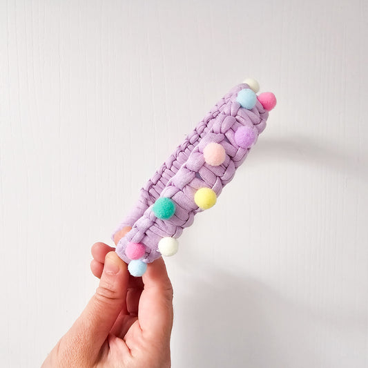 Diadema Pompón malva