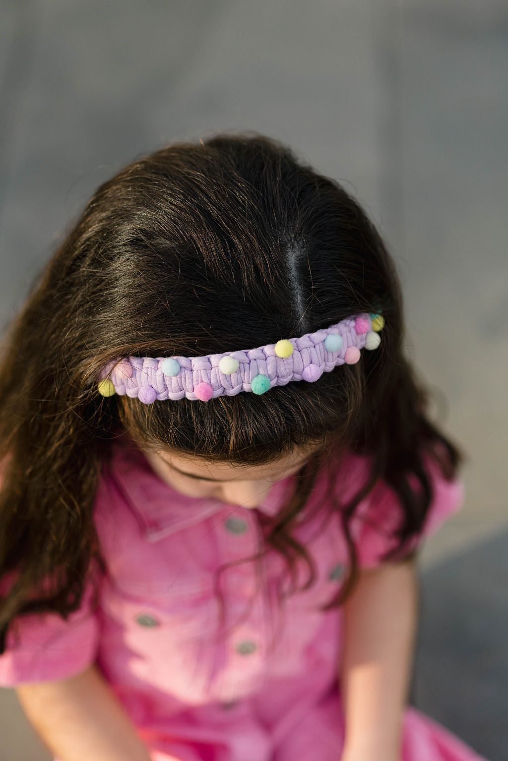 Diadema Pompón rosa