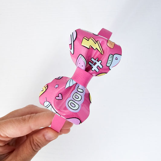 Diadema Verano Corazón rosa