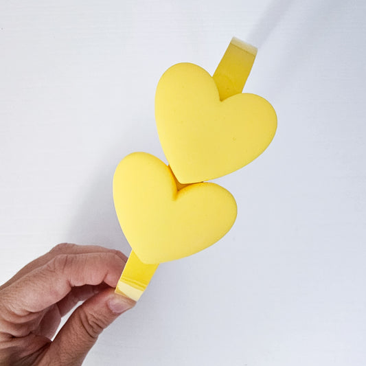 Diadema Corazón amarillo