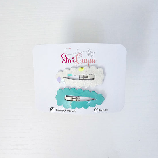 PACK Clip Corazones al Sol menta