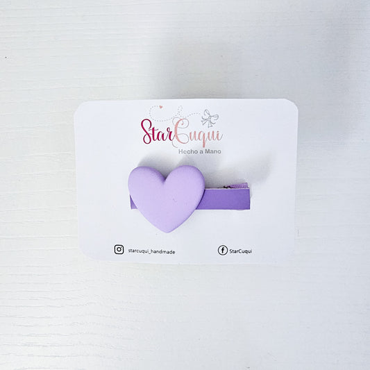 Pinza Corazón violeta