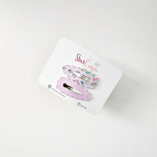 PACK Clip Unicornio malva