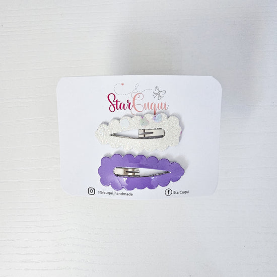 PACK Clip Corazones al Sol violeta