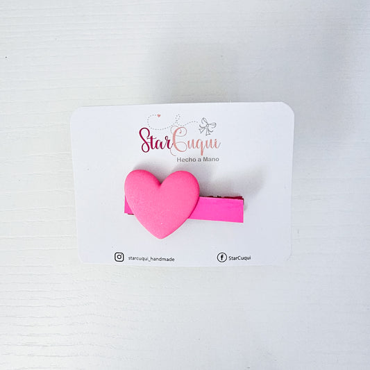Pinza Corazón rosa