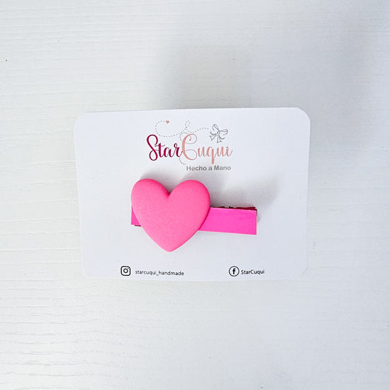 Pinza Corazón rosa