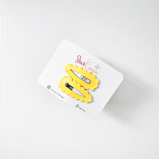 PACK Clip Charol amarillo