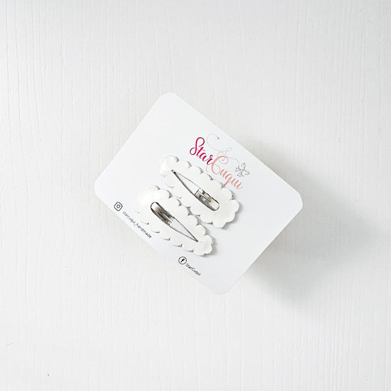 PACK Clip Charol blanco