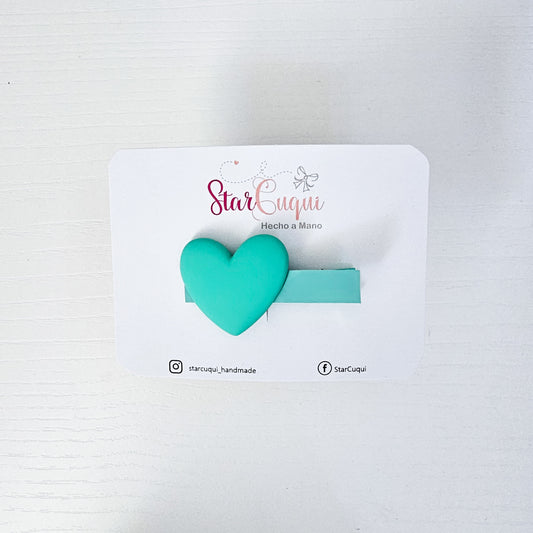 Pinza Corazón menta