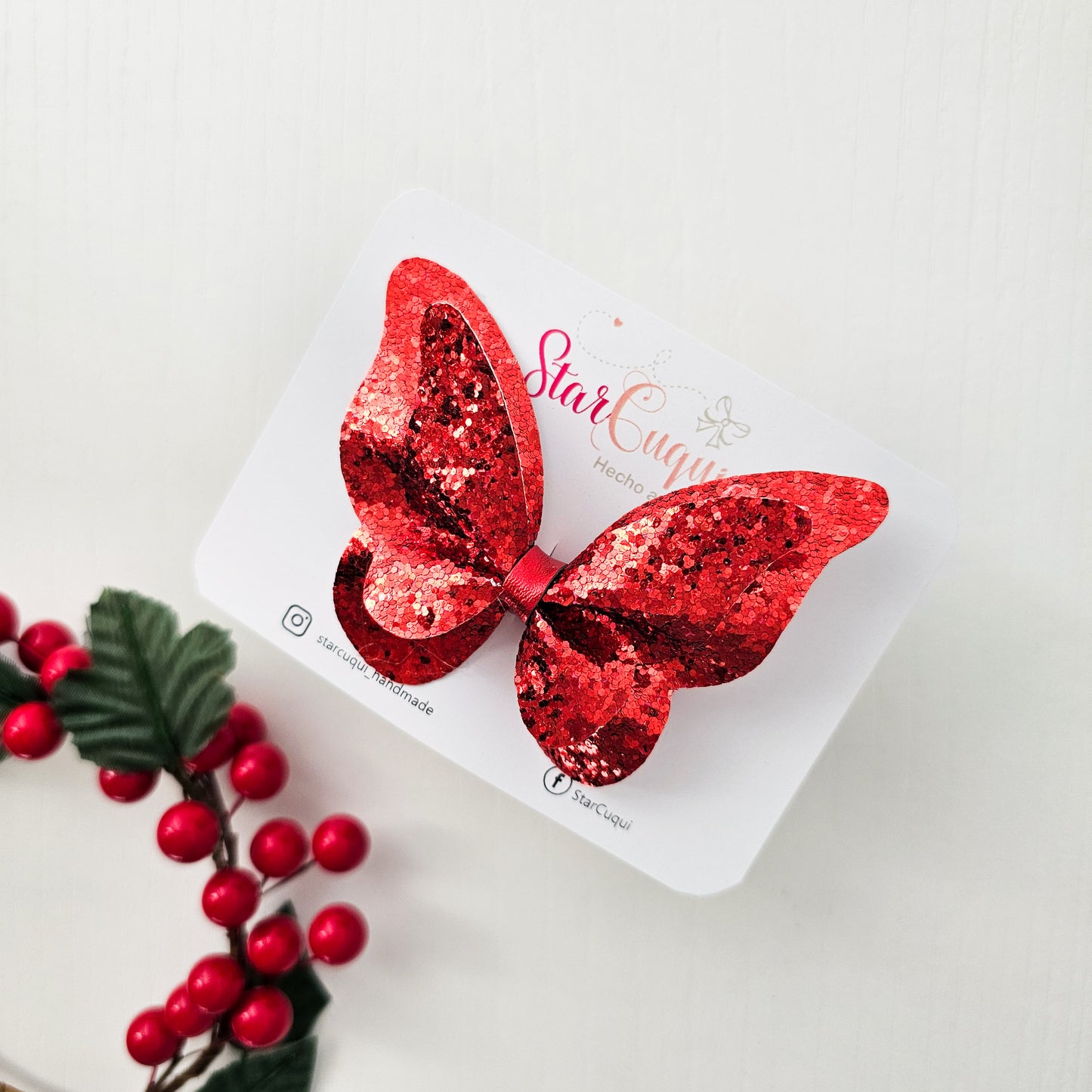 Mariposa Corazón rojo