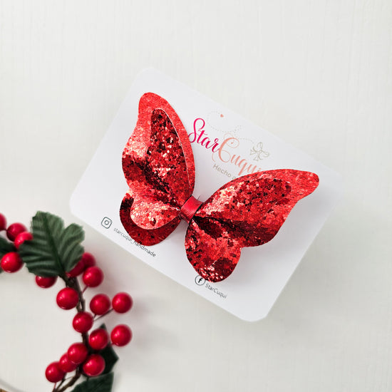 Mariposa Corazón rojo
